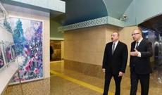 Metronun “Sahil” stansiyası istifadəyə verilib