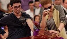 Roza ilə Hüseyn dalaşdı: havada stəkan, alçalar uçuşdu - Video