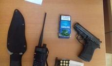 Avtomobildə marixuana, bıçaq, tapança, patron və ratsiya aşkar edildi