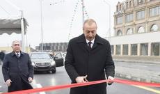 İlham Əliyev Ziya Bünyadov prospekti ilə Balaxanı-Binəqədi avtomobil yolunu birləşdirən yeni yolun açılışında iştirak edi