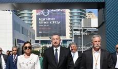 Bakıda Formula 1 SOCAR Azərbaycan Qran-Prisi başa çatıb Azərbaycan Prezidenti İlham Əliyev və birinci xanım Mehriban Əliyeva yarışa baxıblar