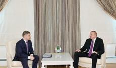 Prezident İlham Əliyev “Rusiya Dəmir Yolları” ASC-nin Baş direktoru və idarə heyətinin sədri Oleq Belozyorovu qəbul edib