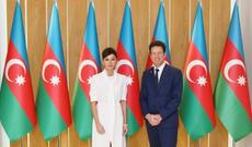 Azərbaycanın Birinci vitse-prezidenti Mehriban Əliyeva MEDEF Biznes Şurasının prezidenti ilə görüşüb