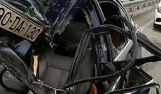 Aeroport yolunda ağır qəza - "BMW" yük avtomobilinə çırpıldı