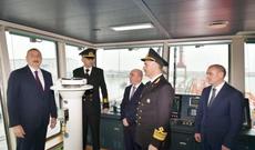 Prezident İlham Əliyev Bakı gəmiqayırma zavodunda inşa olunmuş ilk tankerin istismara verilməsi mərasimində iştirak edib