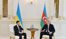 Prezident İlham Əliyevin və Prezident Vladimir Zelenskinin təkbətək görüşü olub