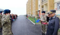 Hərbi Hava Qüvvələrinin hərbi hissəsində növbəti yaşayış binası istifadəyə verilib