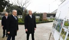 Prezident İlham Əliyev Bakının daha bir parkında aparılan yenidənqurma işləri ilə tanış olub