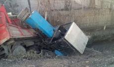 Traktor qəzaya uğradı: Kənd qazsız qaldı