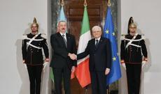 İham Əliyevin Romada rəsmi qarşılanma mərasimi olub