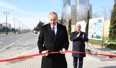 Prezident yeni keçidin açılışında iştirak edib