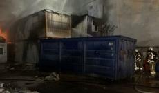 Xaçmazda konteyner yanıb