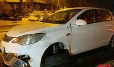 Bakıda minik avtomobili qəza törədib